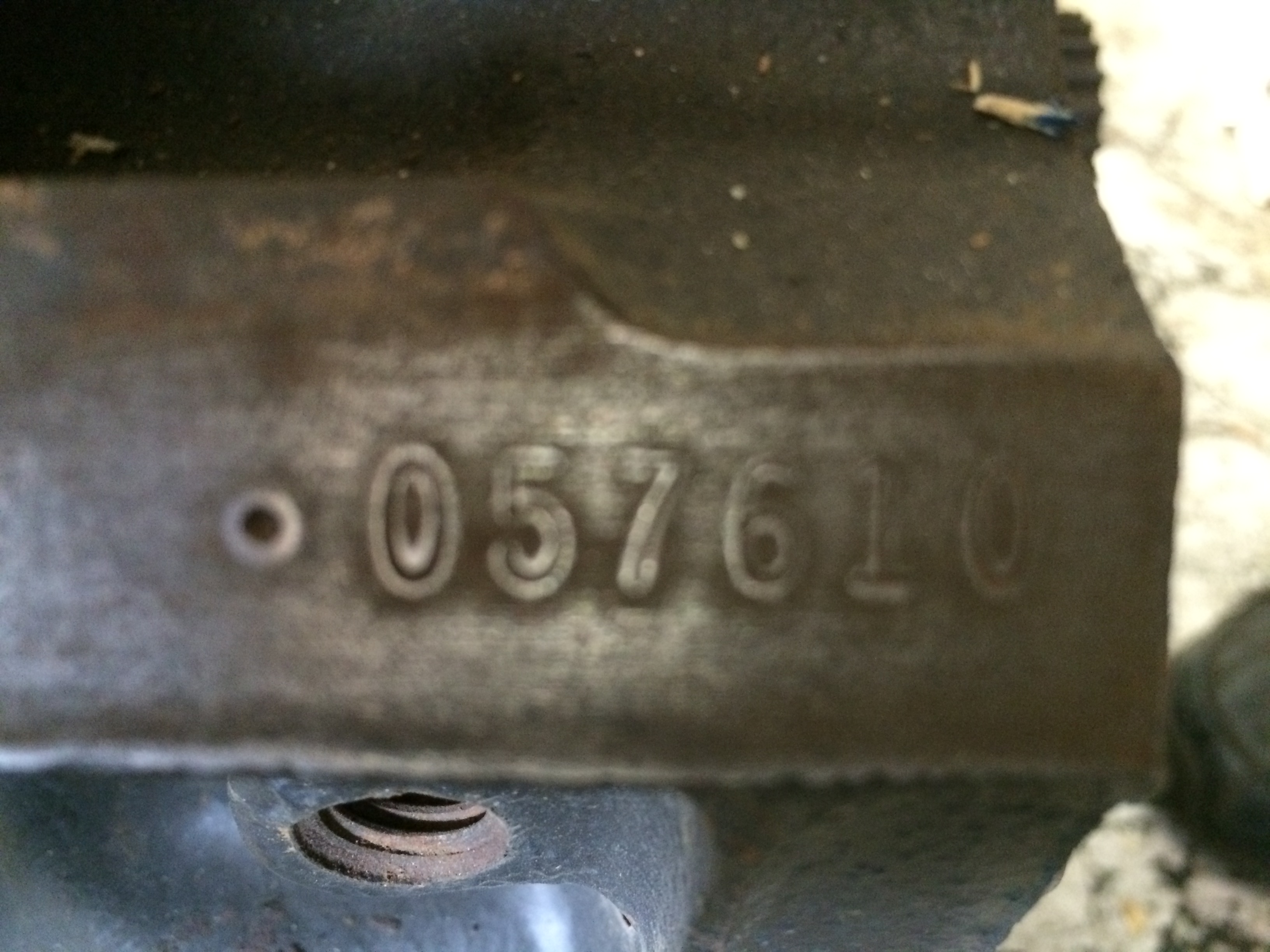 604 Crate Serial Number on Engine